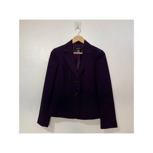 Black Label by Evan Picone Size 6 Purple Button Blazer